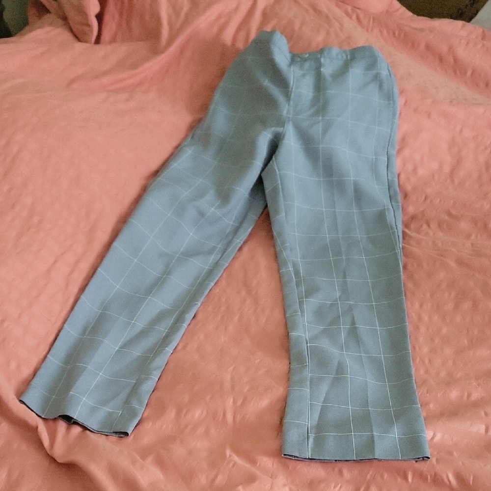Stylish Blue Checkered Pants